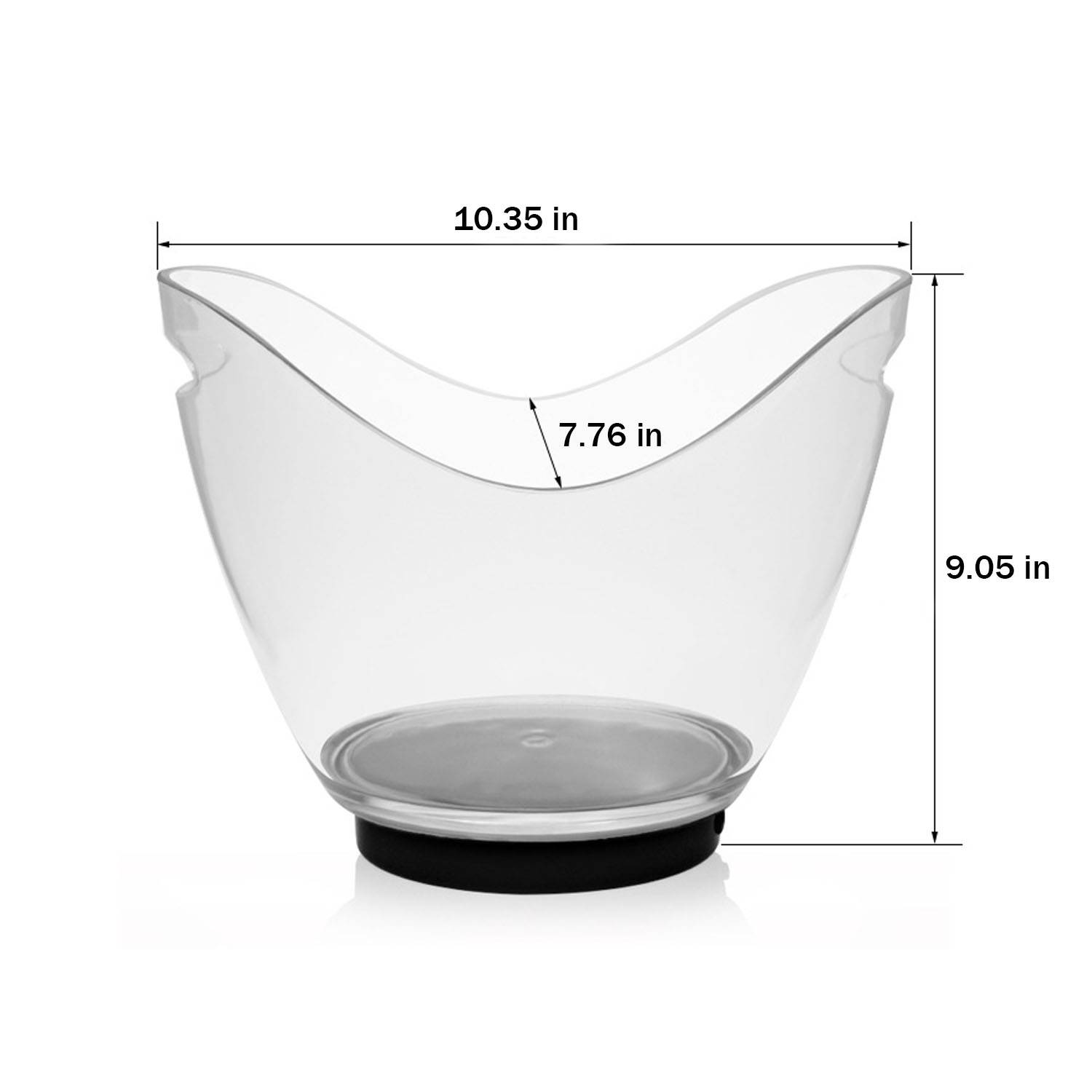 4L LED Light Gradient PS Plastic Ice Bucket 5