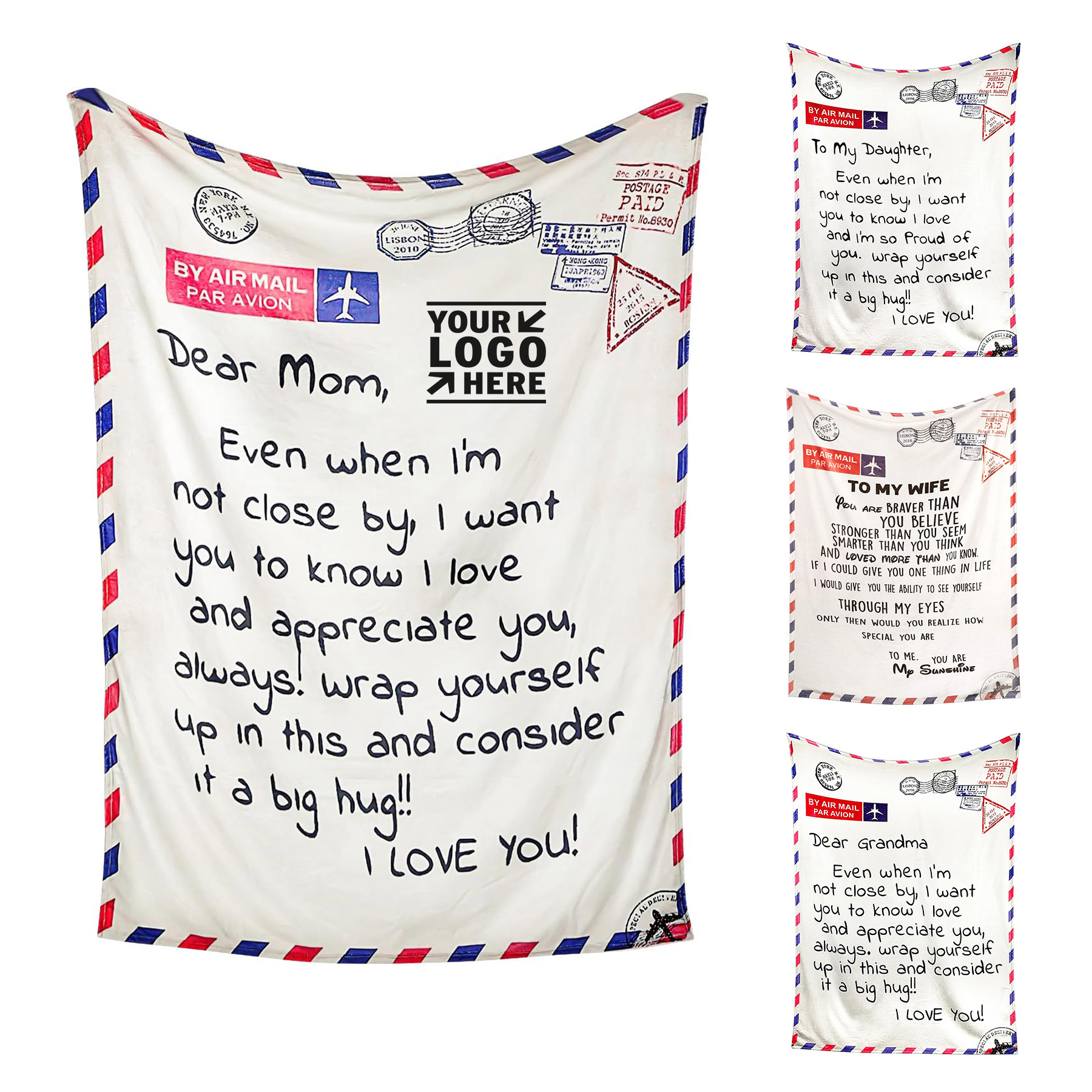 70" L x 55" W Mom Skin Friendly Blanket Birthday Christmas Mother's Day Gift from Daughter Son