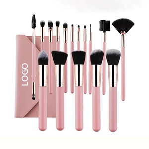 16 In 1 Wooden Handle Makeup Brush Set 2