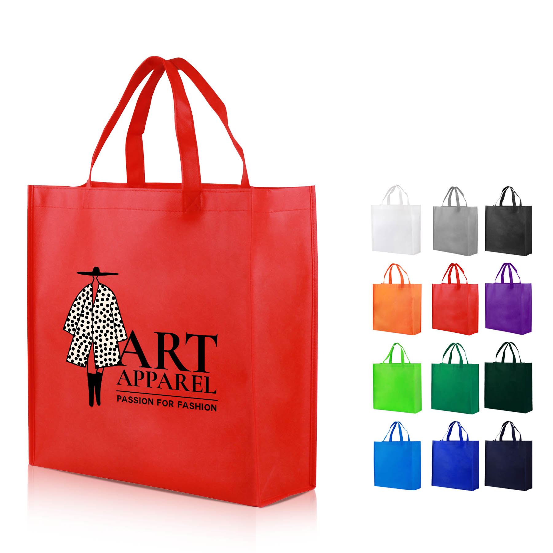 Non-Woven Grocery Tote Bag(15''X15"X5") 13