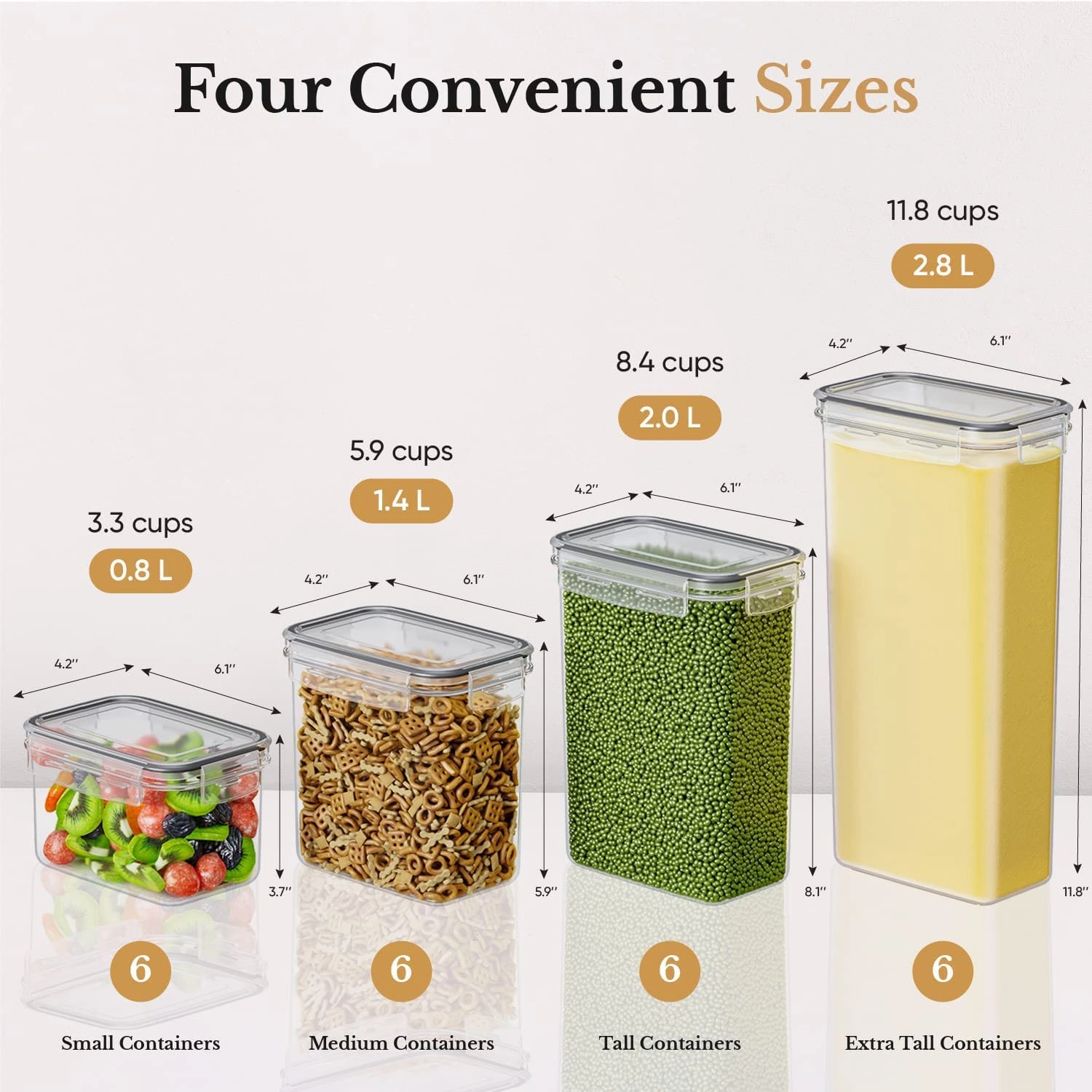 Airtight Food Storage Containers Set With Lids (24 Pack) 11