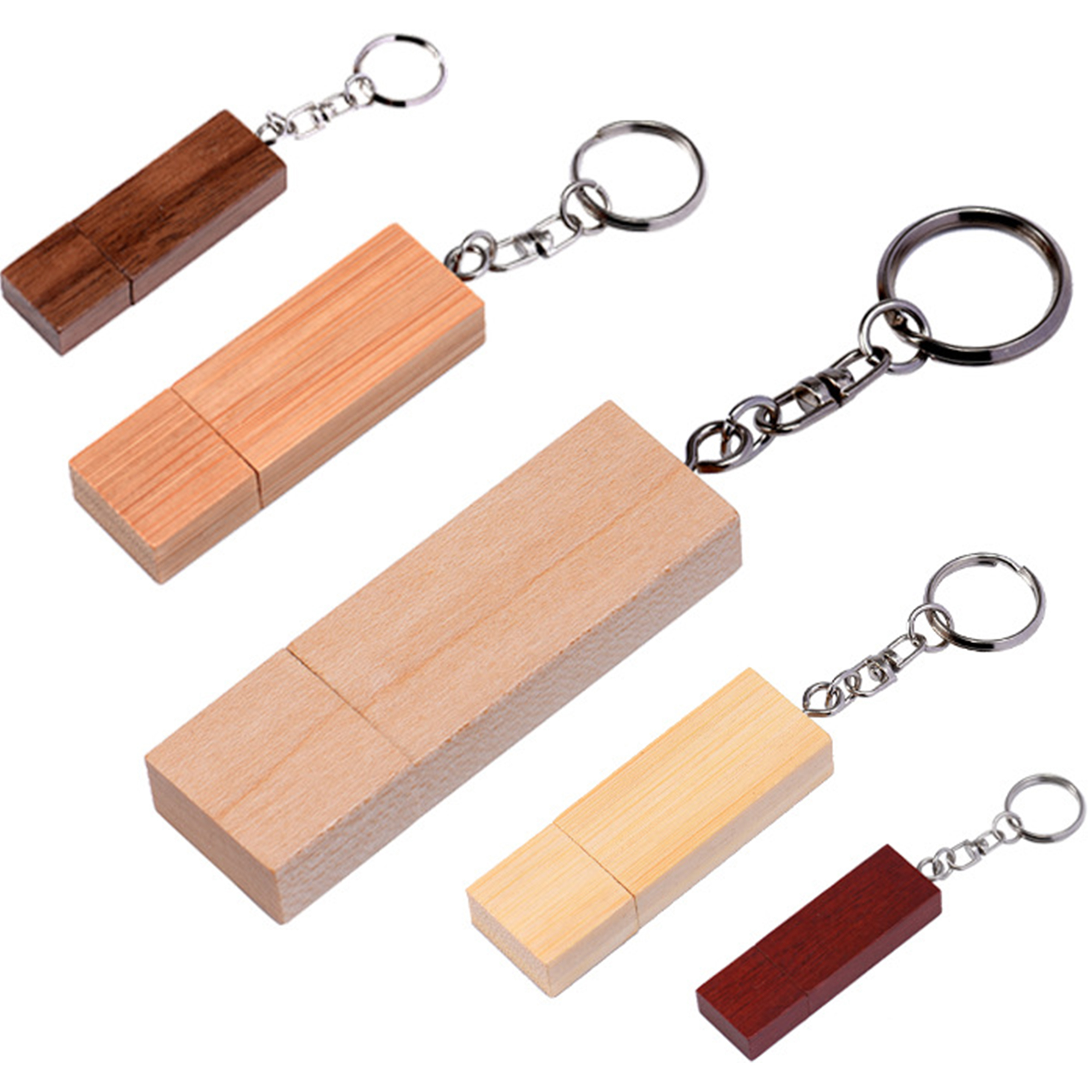 Bamboo USB Flash Drive 16GB 2.4" Length X 0.71" Width X 0.31" Height 4