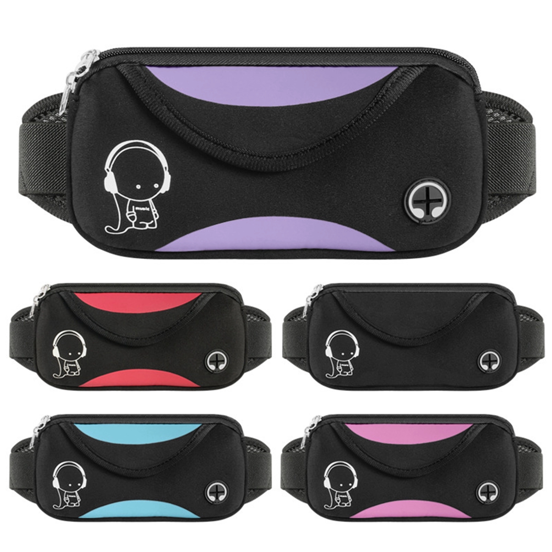 Outdoor Waterproof Waist Bag with Earphone Hole 4