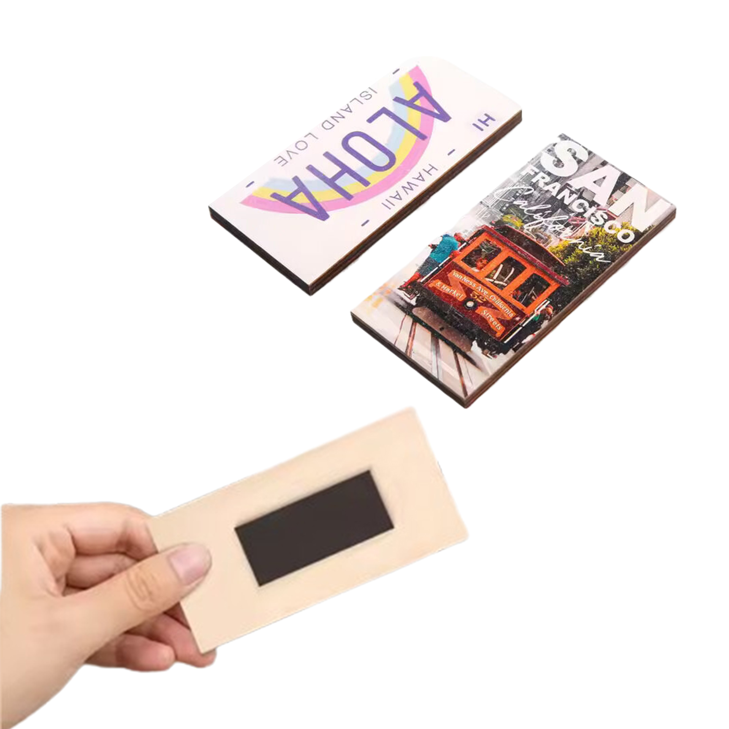 Rectangle Wooden Souvenir Magnet 6