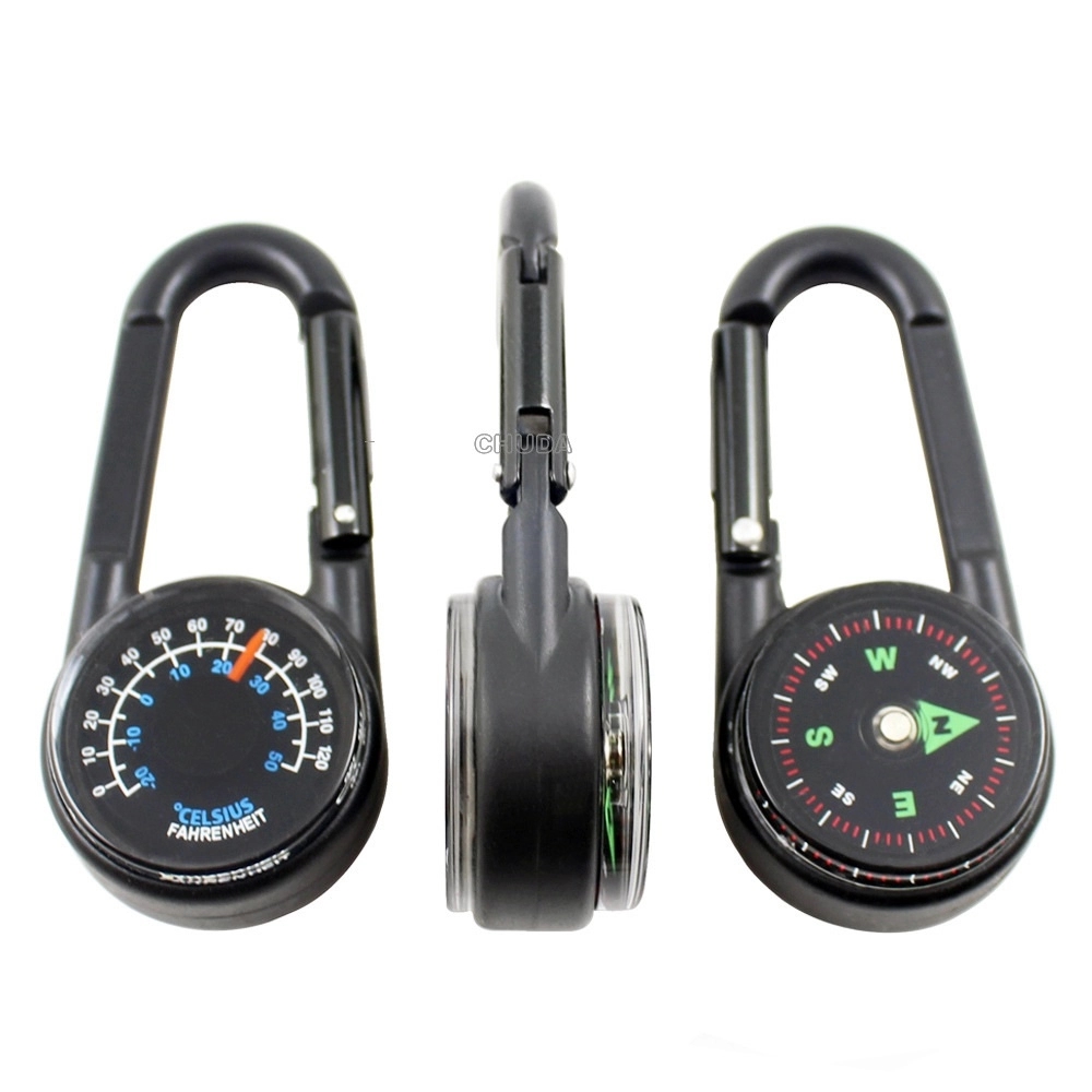 Carabiner with Compass and Thermometer 2