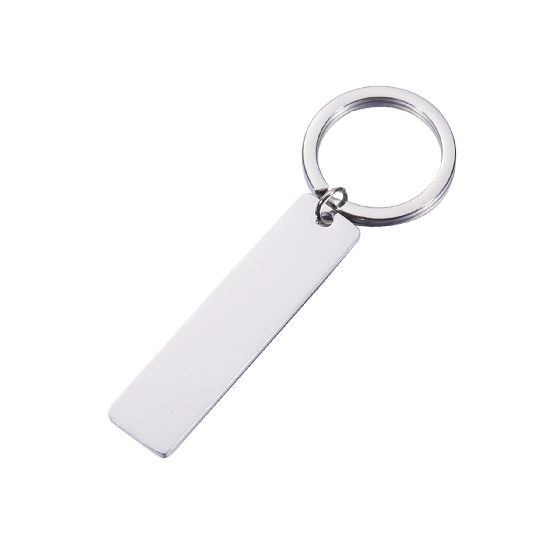 Stainless Steel Silver Rectangular Key Pendant 2