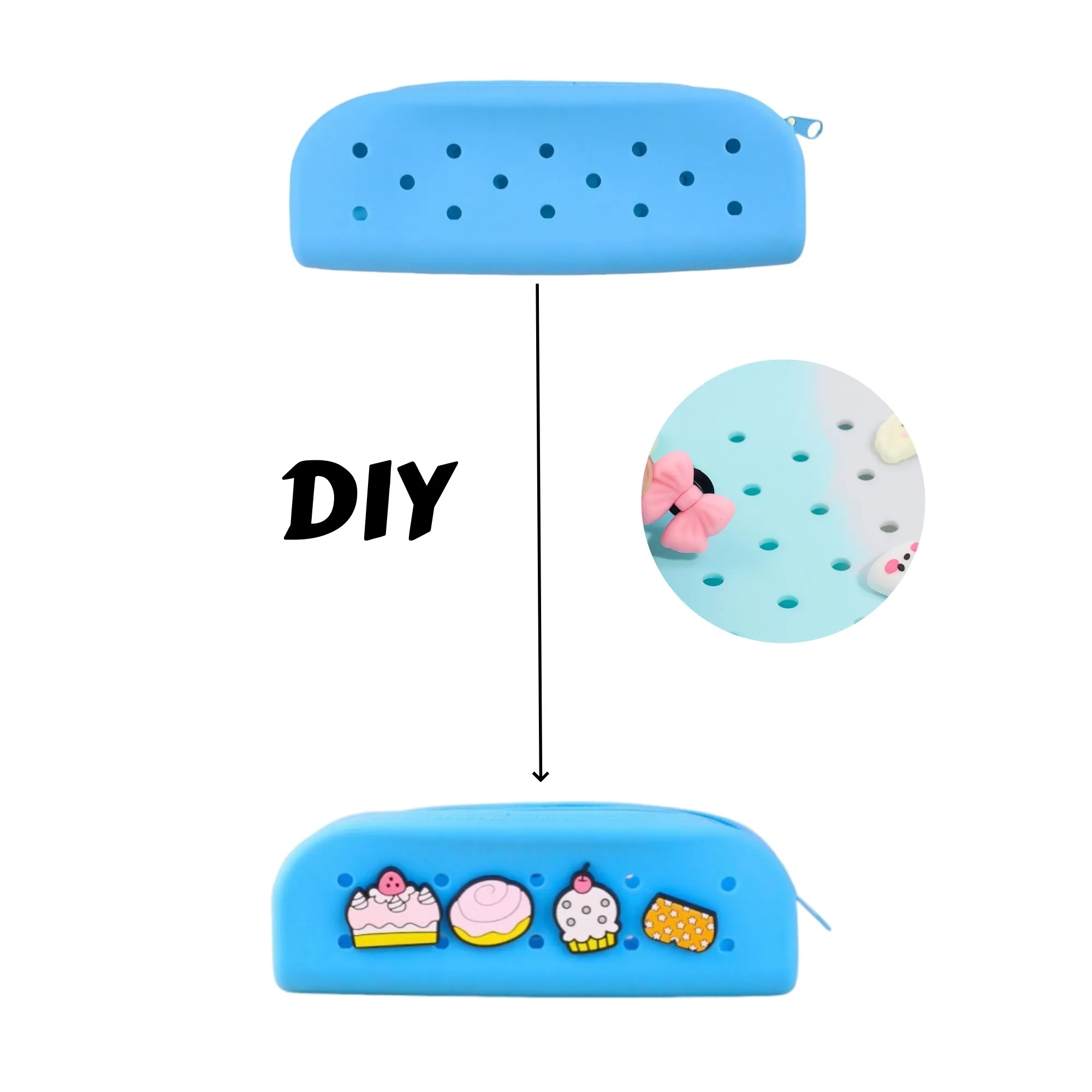 Silicone Mesh Pencil Pouch & Travel Makeup Brush Bag 4
