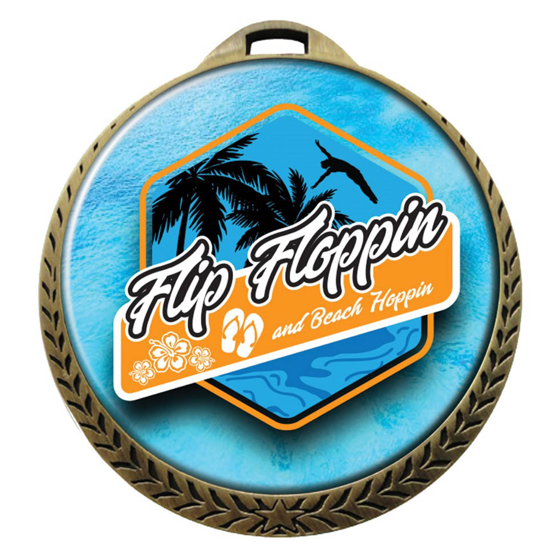 Digistock Medals: Star & Laurel Bottom Borderwith 2" DIA Insert 4