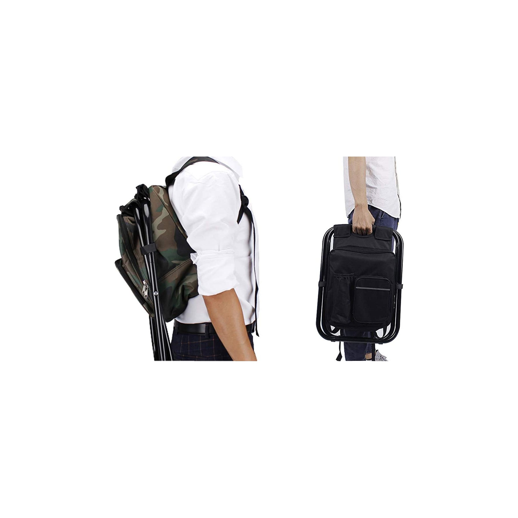 Backpack Folding Stool with Cooler Bag 3