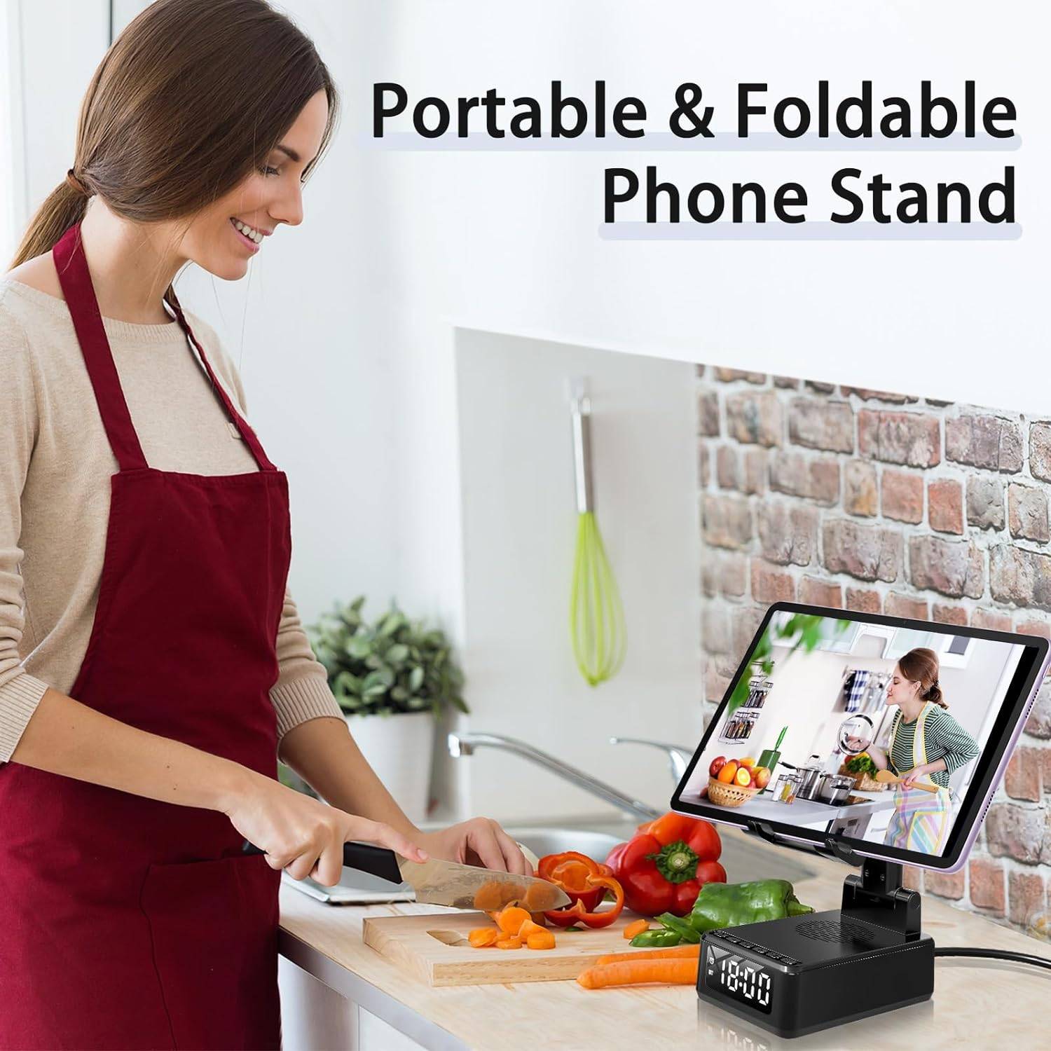 Cell Phone Stand with Wireless Bluetooth Speaker 3