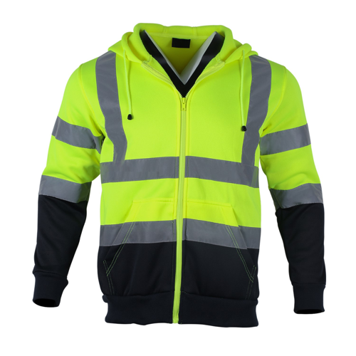 VISIPRO Reflective Colorblock Safety Full-Zip Hoodie - 280G 16
