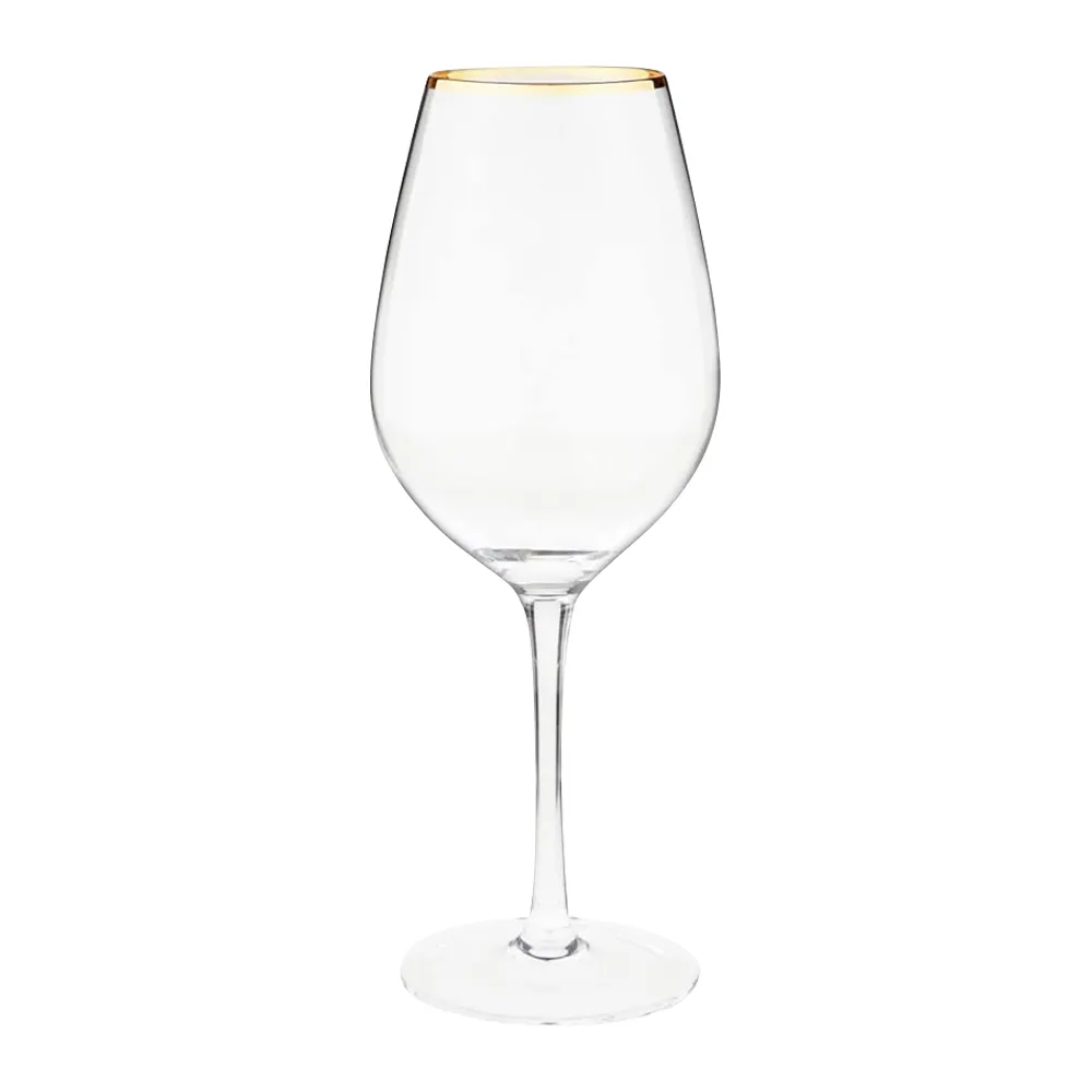 14oz. Gold Rimmed Stemmed Wine Glass 2
