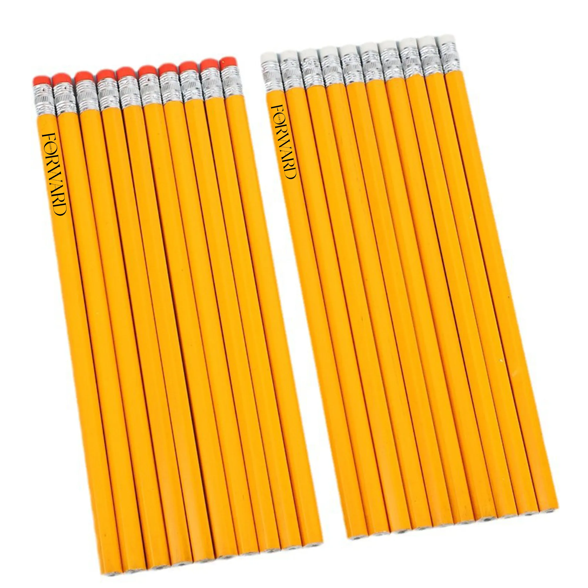 Pencils with Erasers Logo Printed for Students Designers