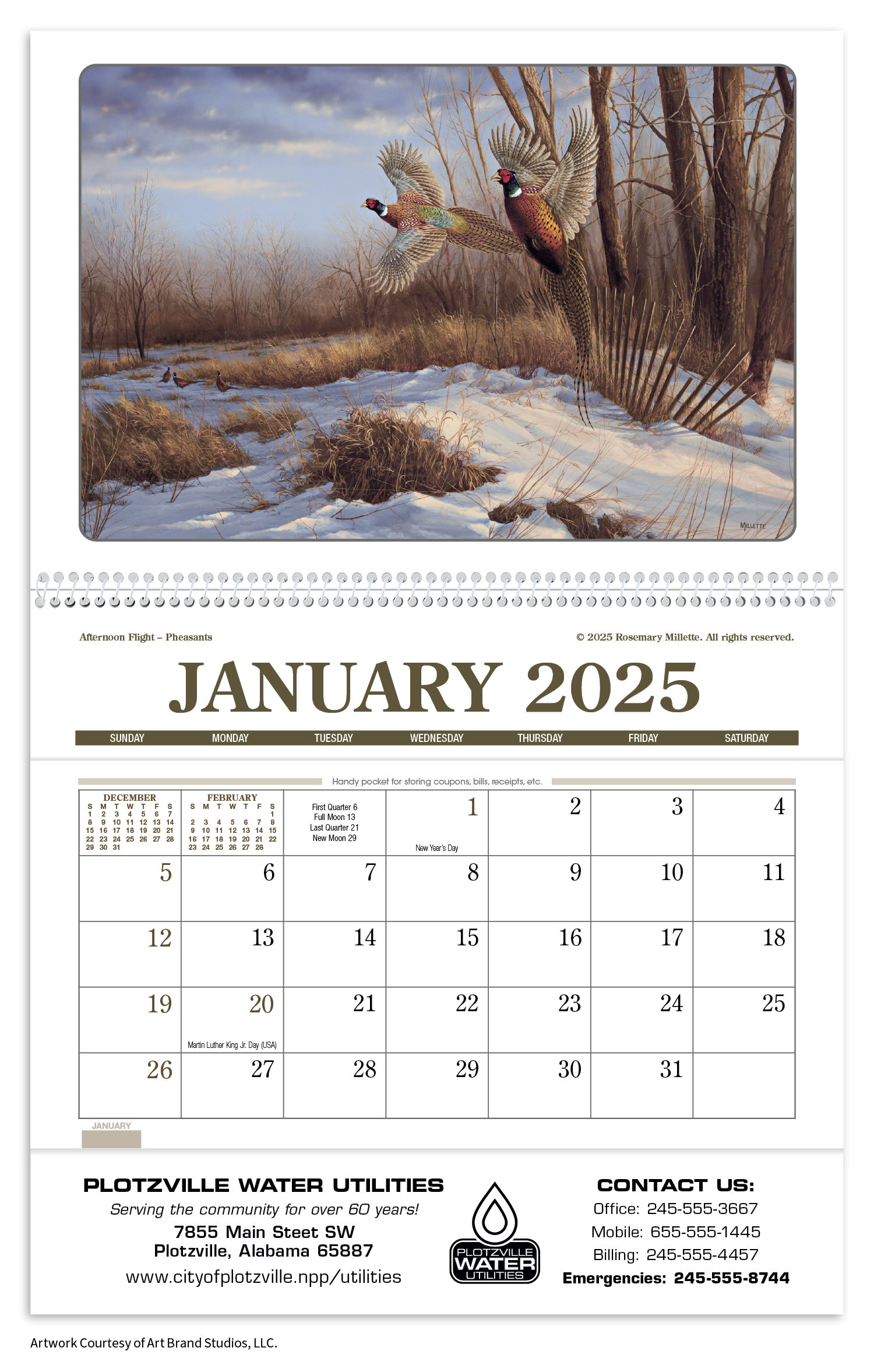 Triumph® Calendars Wildlife Art Pocket Calendar 32