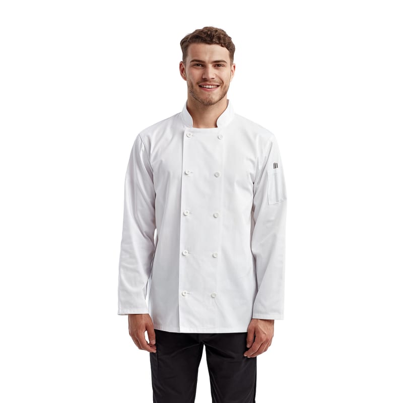 Artisan Collection By Reprime Unisex Long-Sleeve Recycled Chef's Coat 3