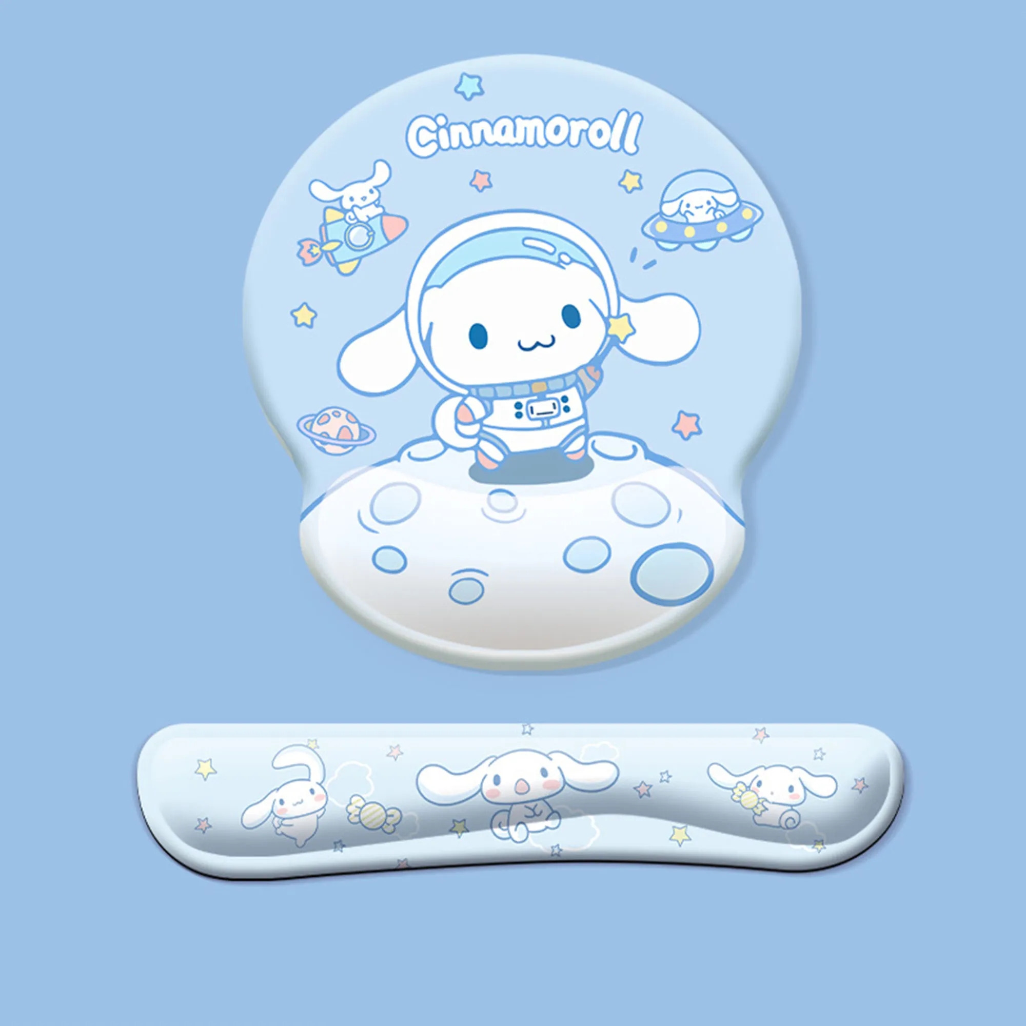 Ergonomic Two Piece Rubber Wrist Rest Mouse Pad Set 8