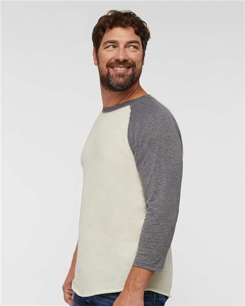 Unisex Baseball Fine Jersey Three-Quarter Sleeve Tee - 6930 80