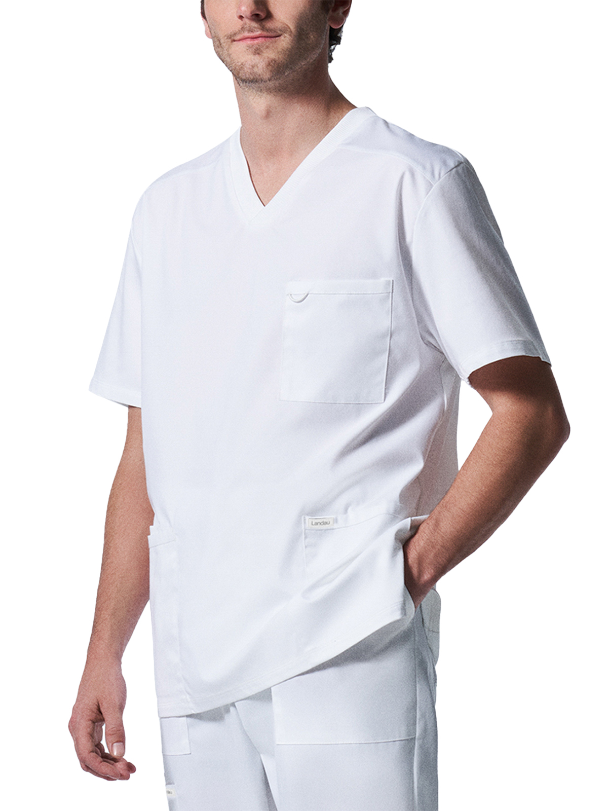Landau - ProFlex - Men's Four-Pocket Back Yoke V-Neck Top 19