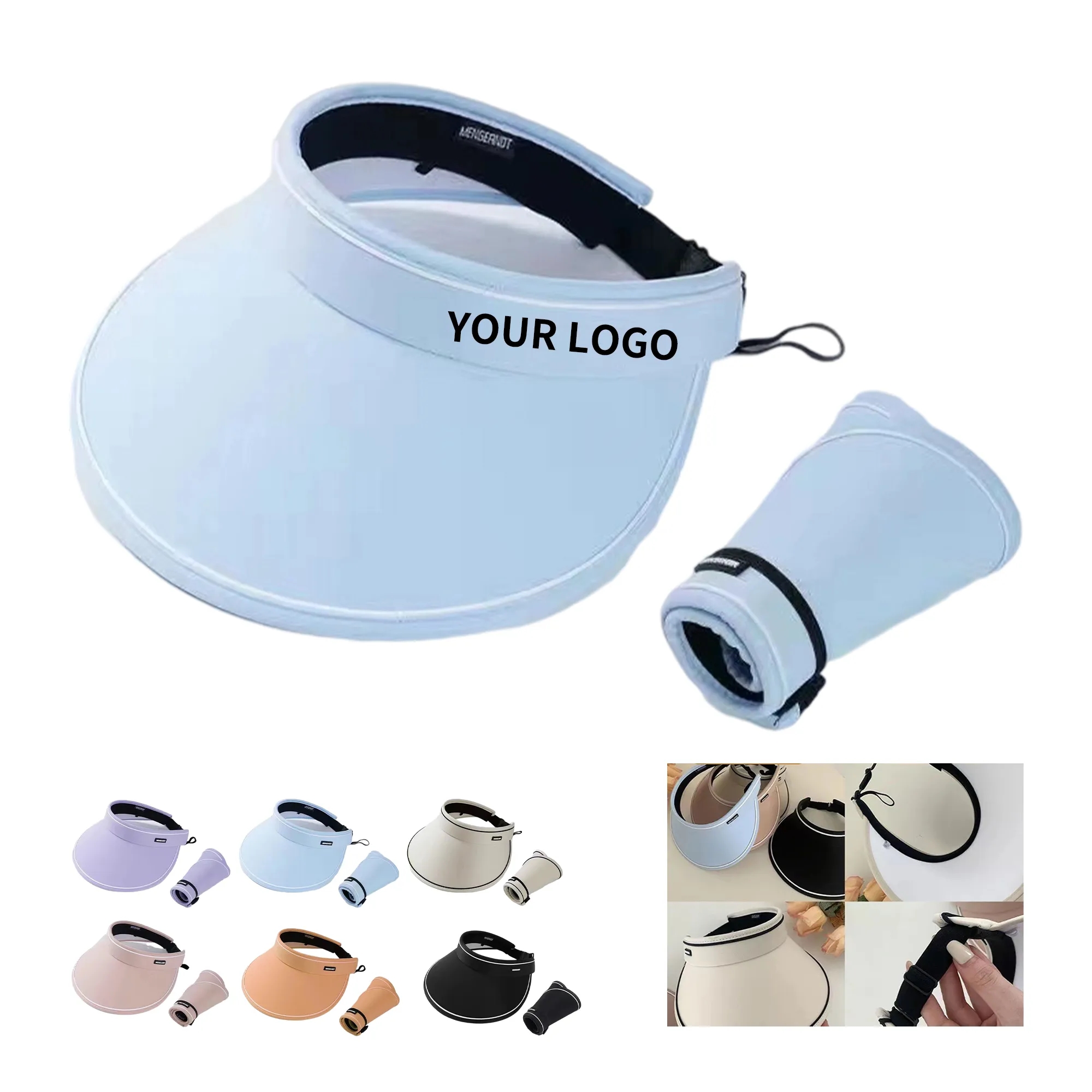Wide-Brim Ponytail Sun Visor 4