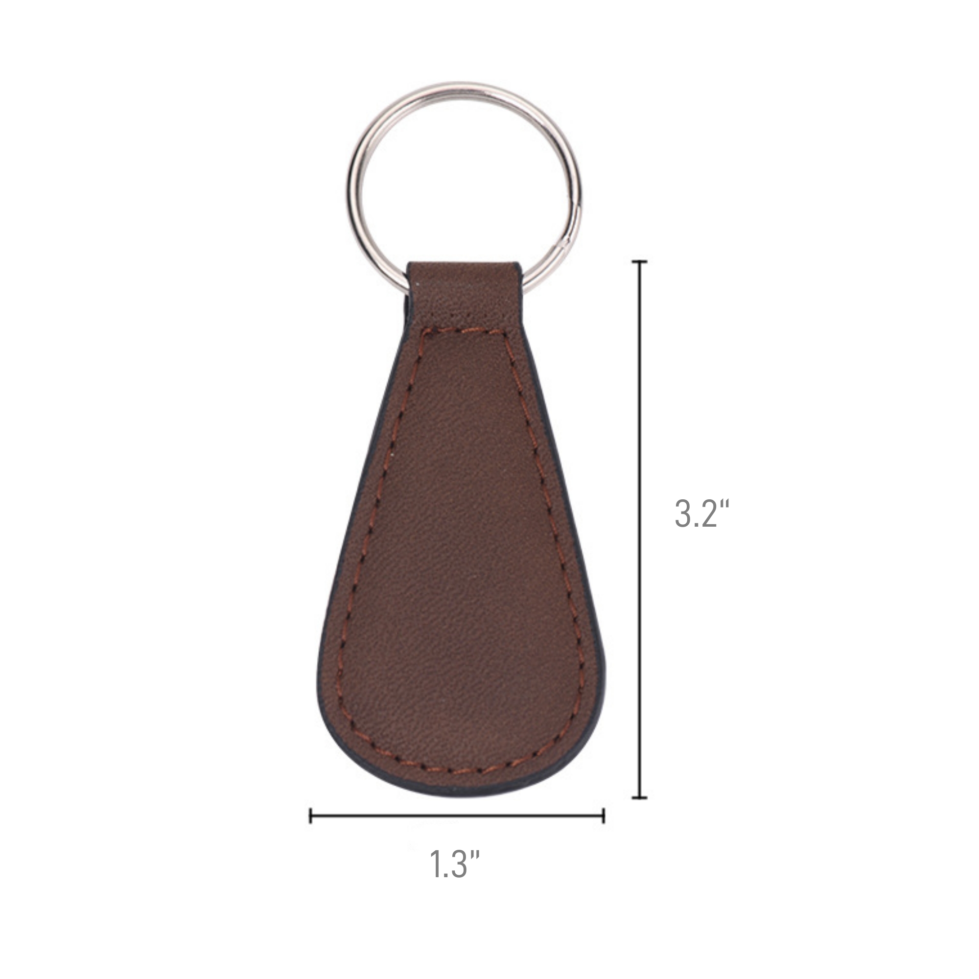 Drop Shape Leather Keychain 3