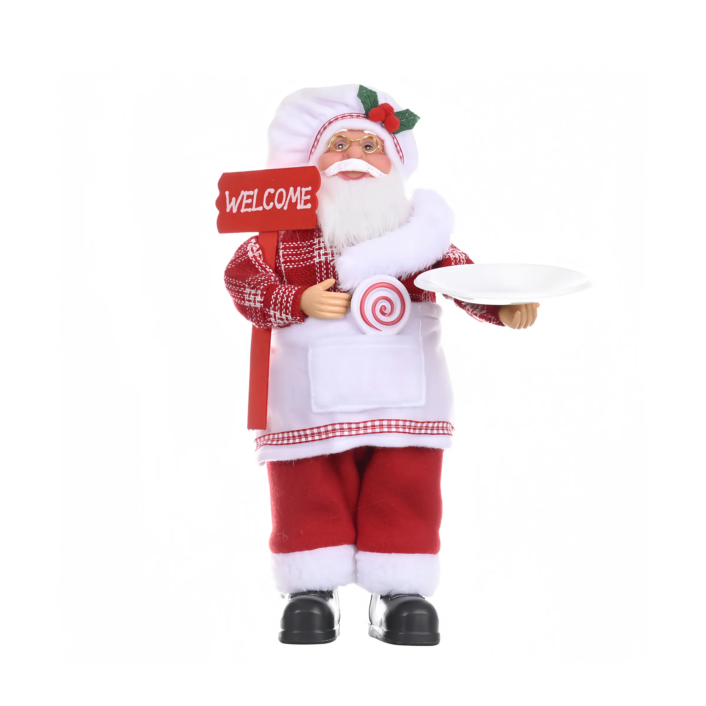 Plastic Christmas Decoration Standing Posture Santa Claus F 6
