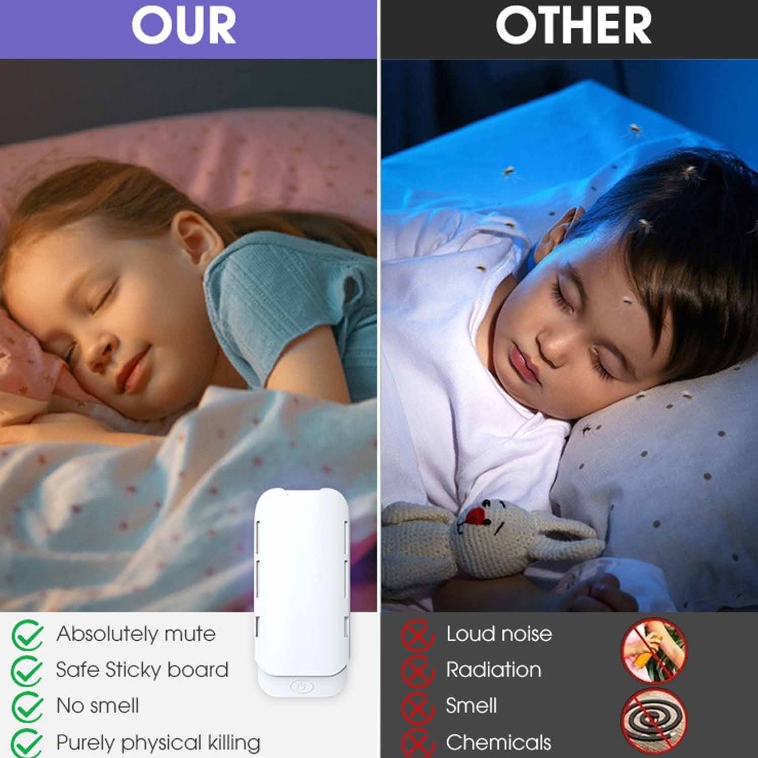 Household sticky capture UV violet trapping fly killer 4