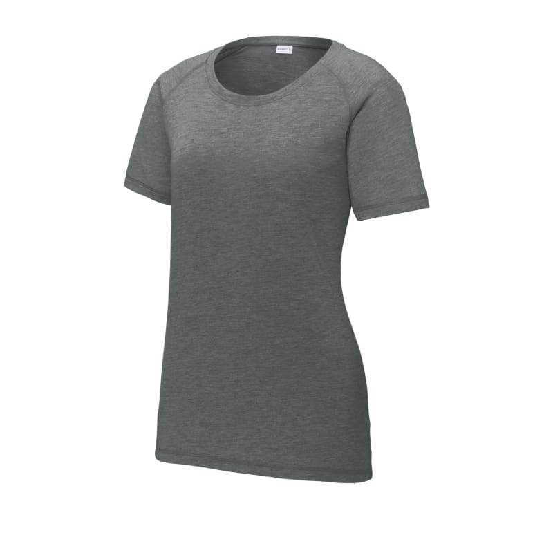 Sport-Tek Women's PosiCharge Tri-Blend Wicking Scoop Neck Raglan Tee. 31