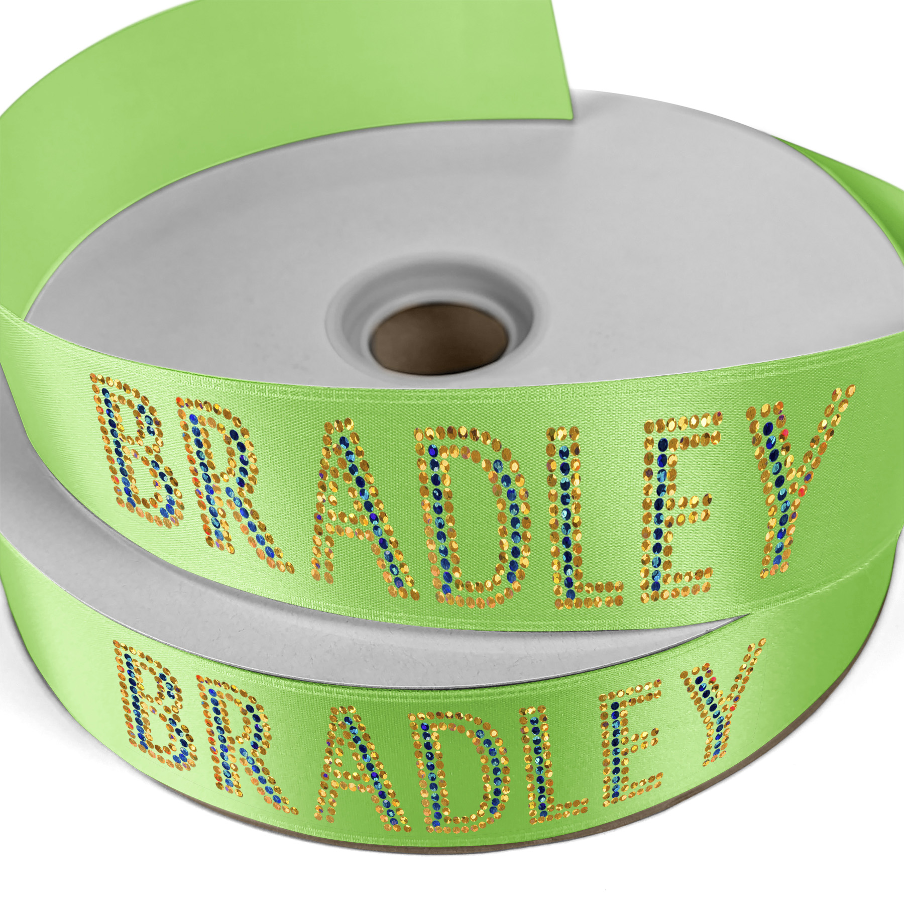 1 1/2" Badge Satin Ribbon - 100yd Roll - Sparkle 28