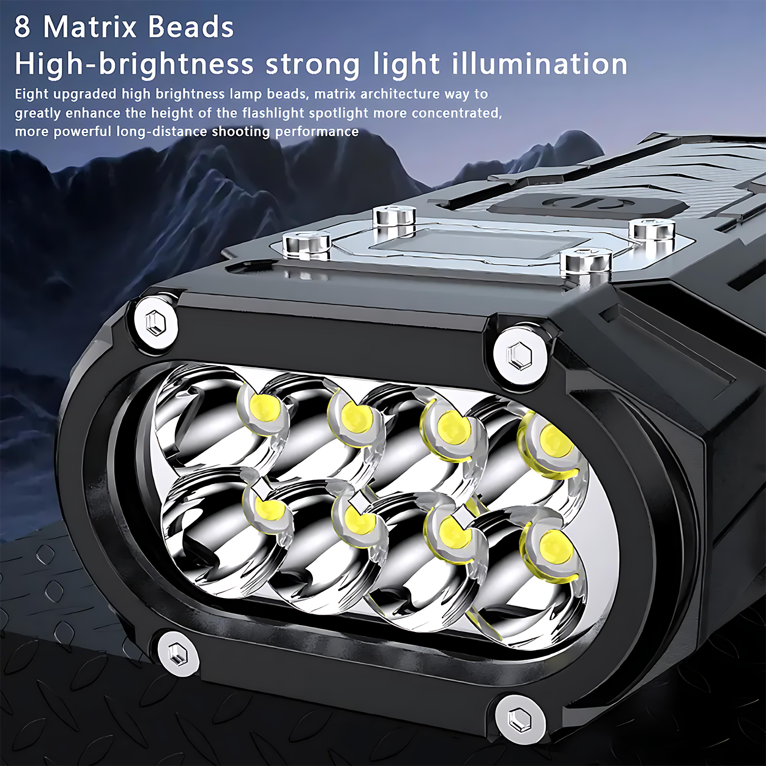 Waterproof Rechargeable Working Flashlight 4