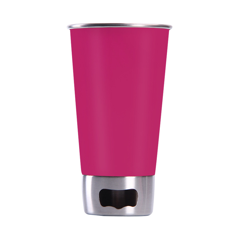 17 Ounce Pint Stainless Steel Beer Mug with Opener 8