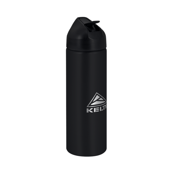 EasyFlow Recycled Aluminum Bottle w Straw Lid, custom water bottle with logo imprint 64