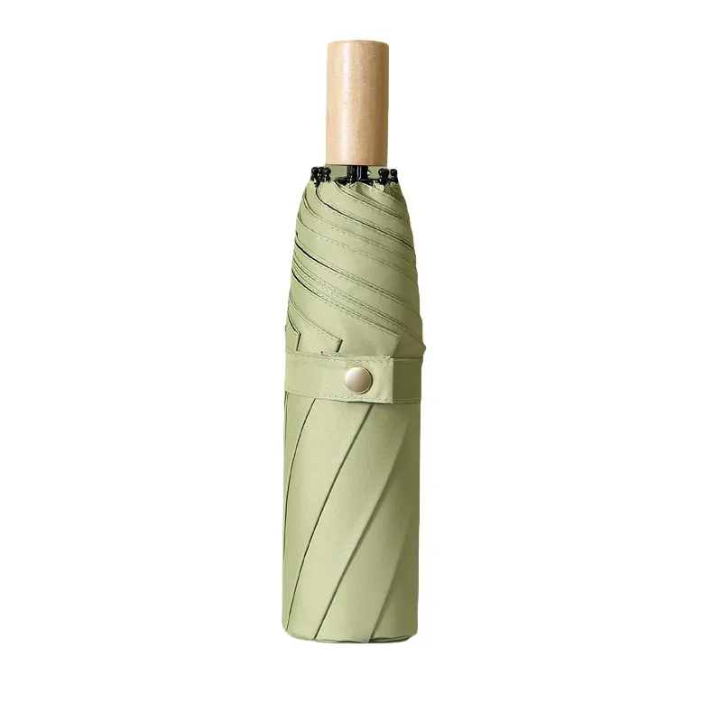 16 - Rib Wooden - Handle Auto Open All - Weather Umbrella 6