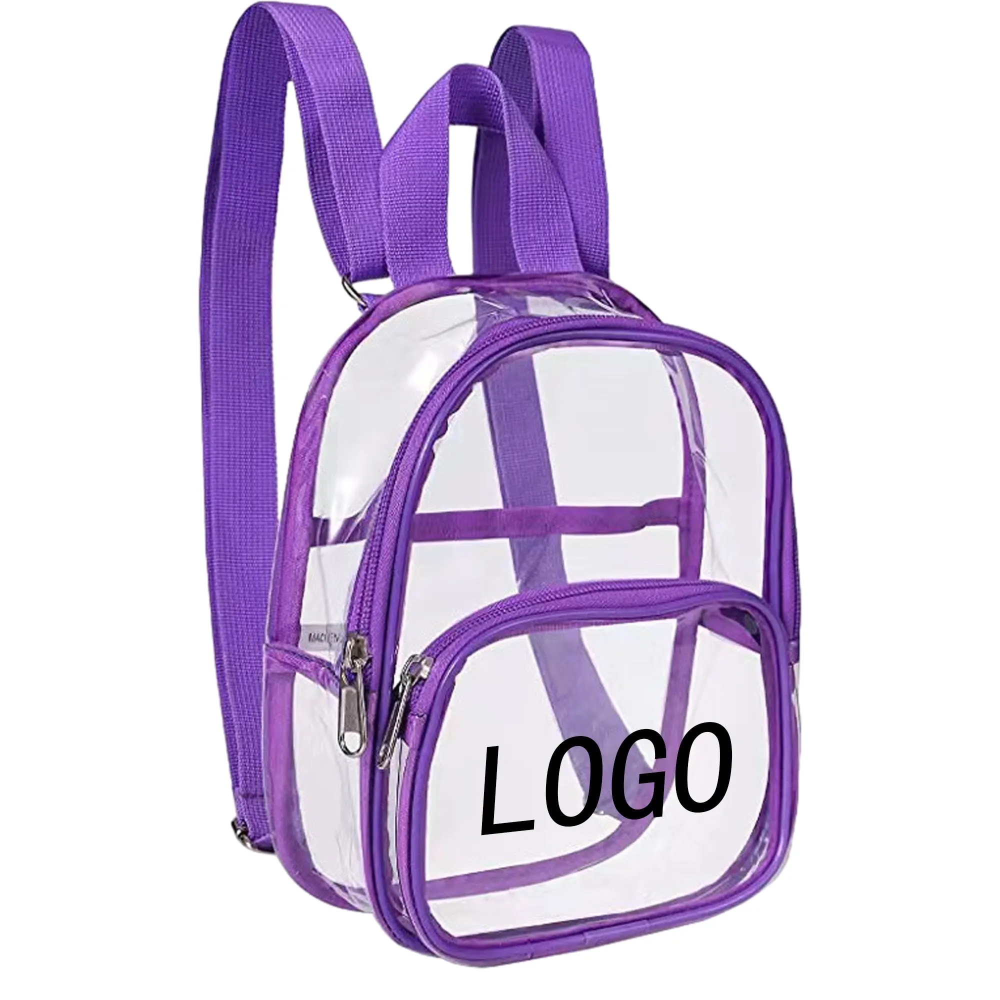 Transparent PVC Sports Backpack Adjustable Shoulder Bag 5