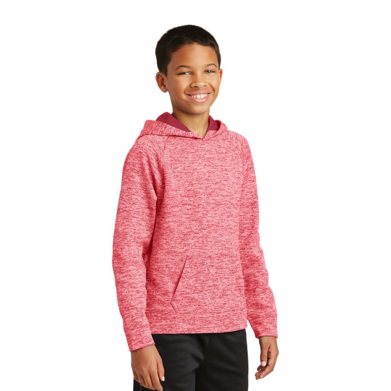 Sport-Tek Youth PosiCharge Electric Heather Fleece Hooded Pullover. 20