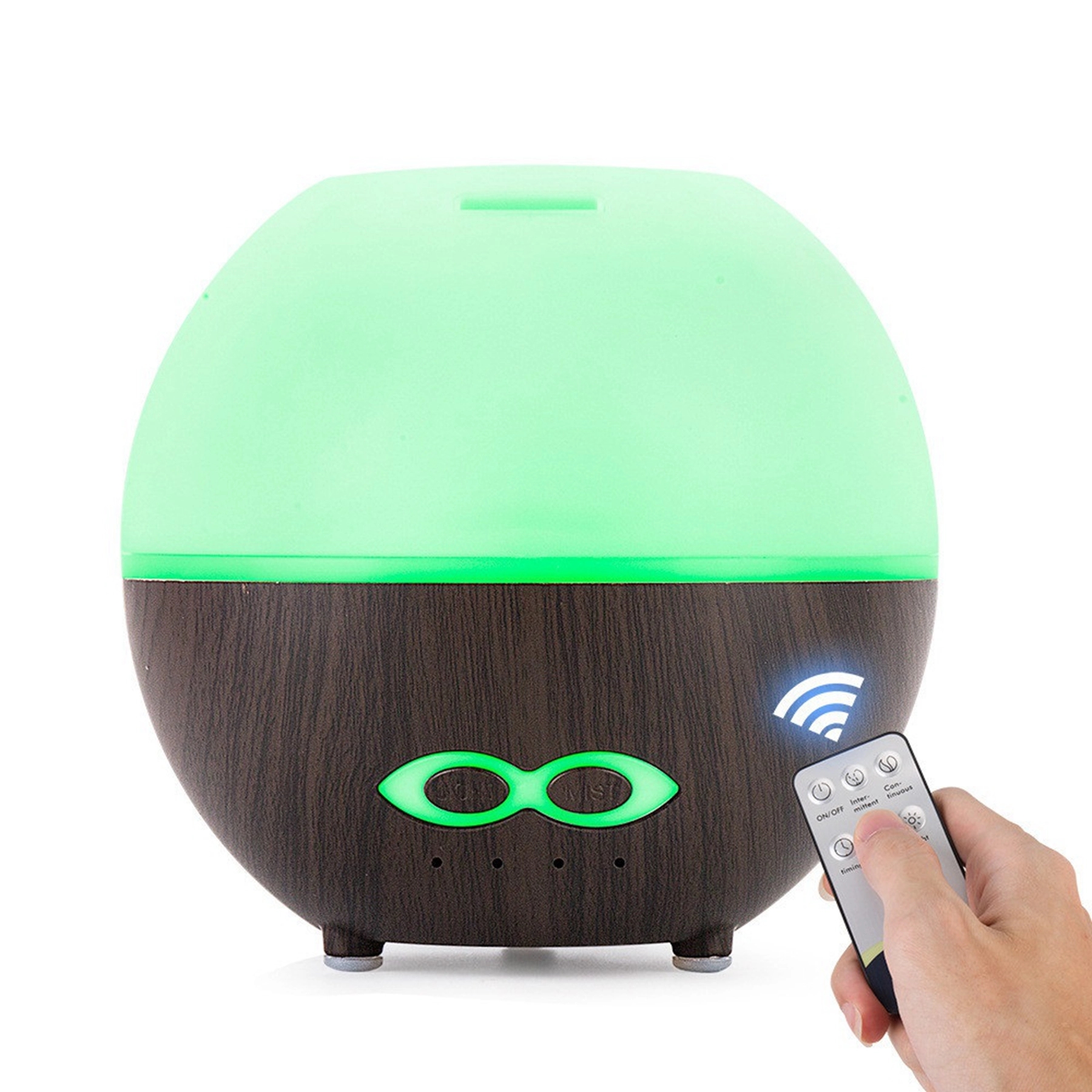 400ml Wood Grain Remote Control Ultrasonic Humidifier 13