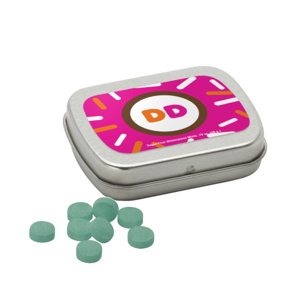 Sugar Free Mints in a Small Rectangular Hinged Tin 34