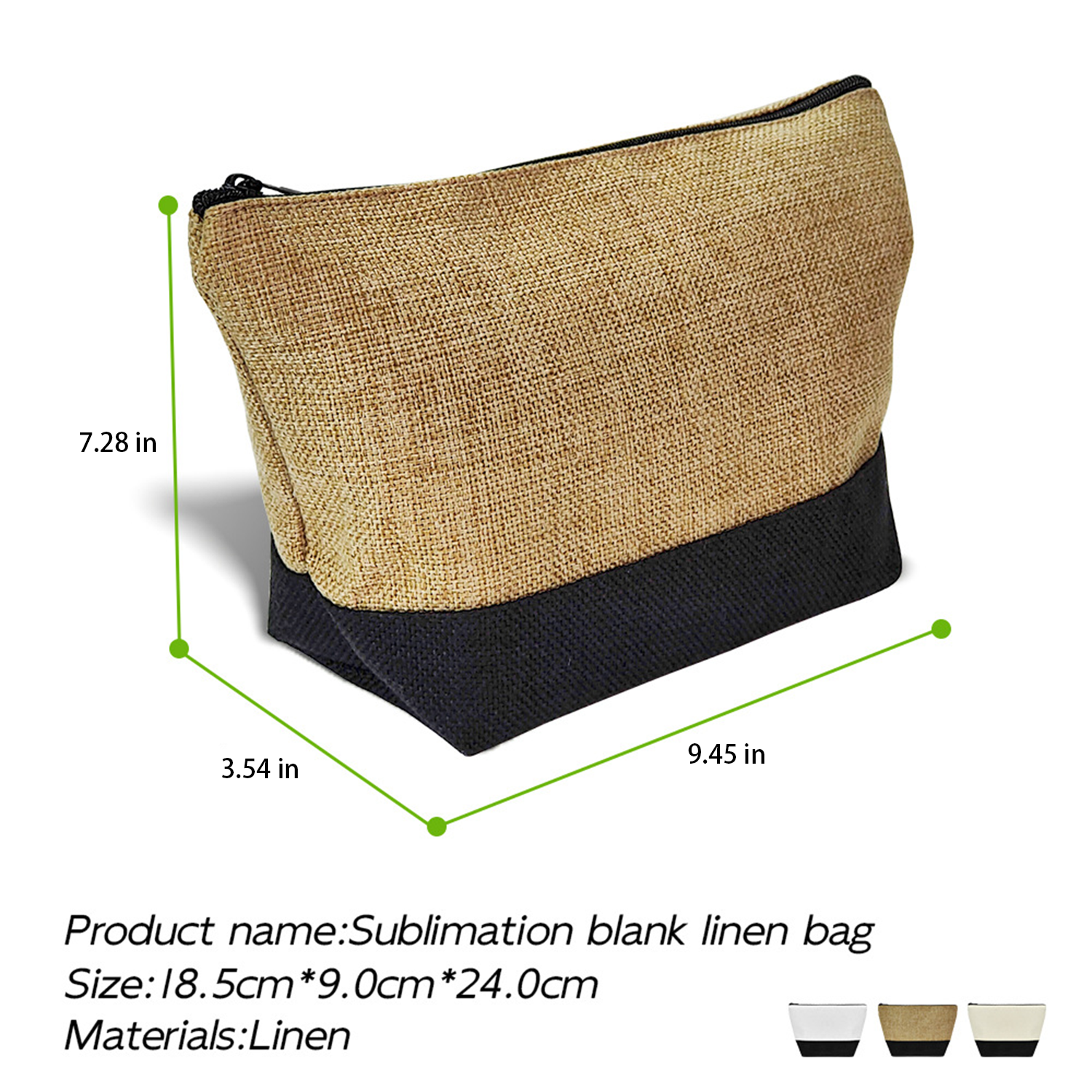 Linen Cosmetic Bag 4