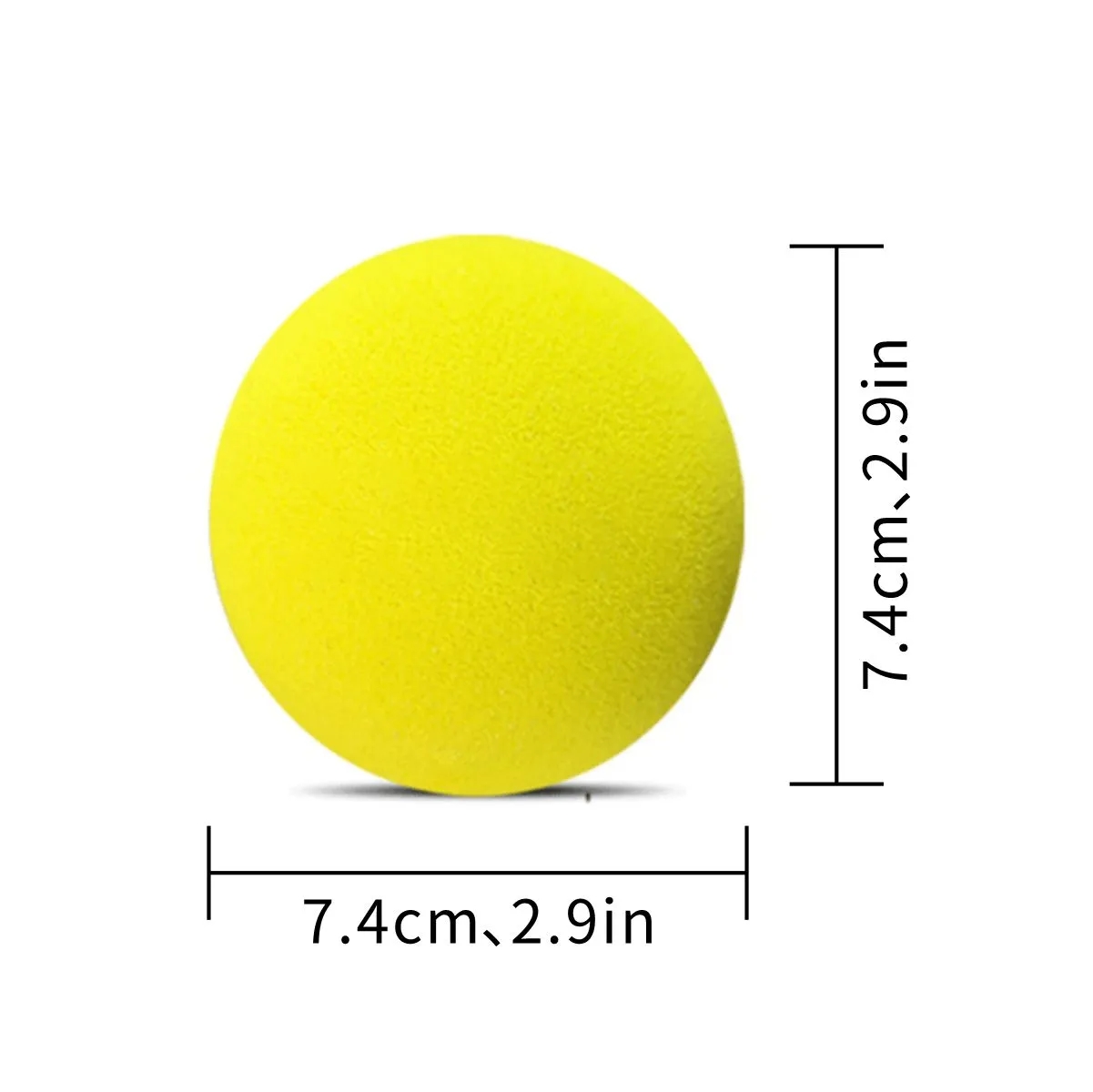 Quiet Foam Pickleball Practice Balls 74mm PU 6
