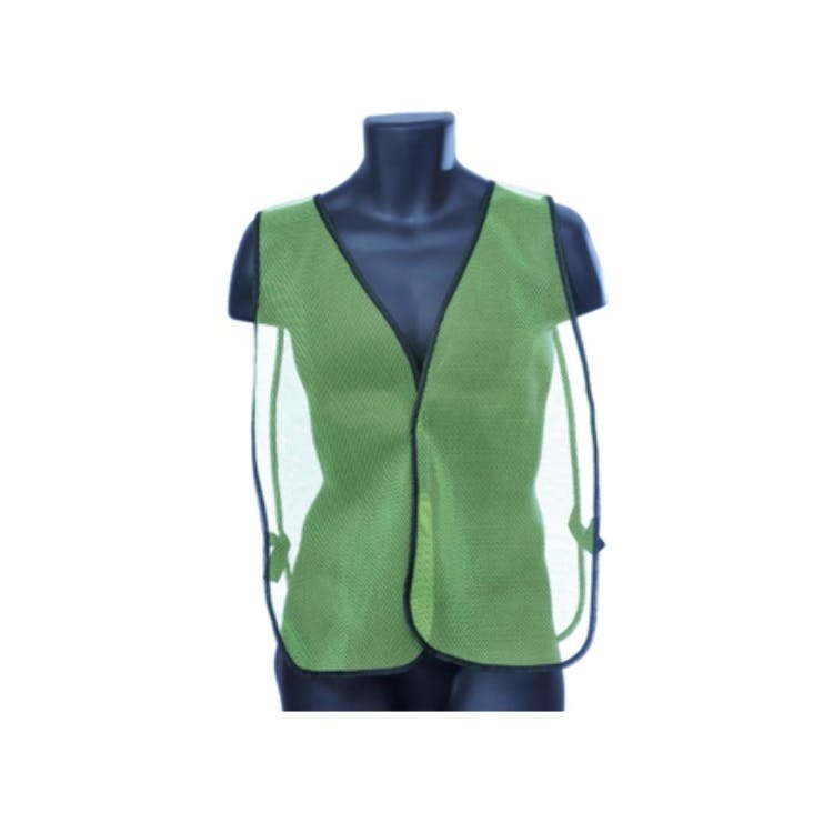 Mesh Safety Vests - Green One Size 2