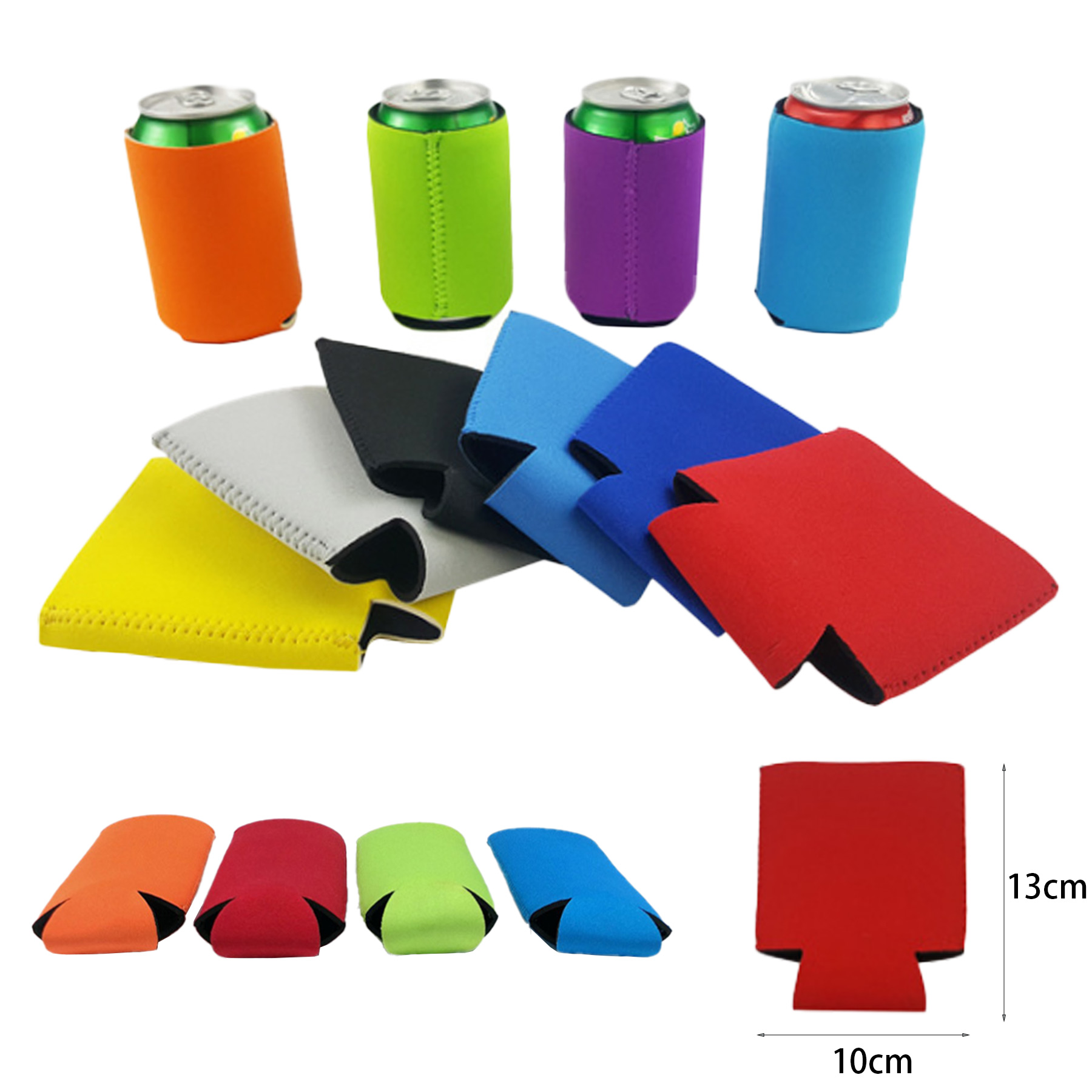 Cans One-piece Cup Sleeve, custom koozie with logo imprint 1