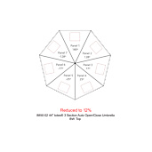 44" totes® 3 Section Auto Open/Close Umbrella 65