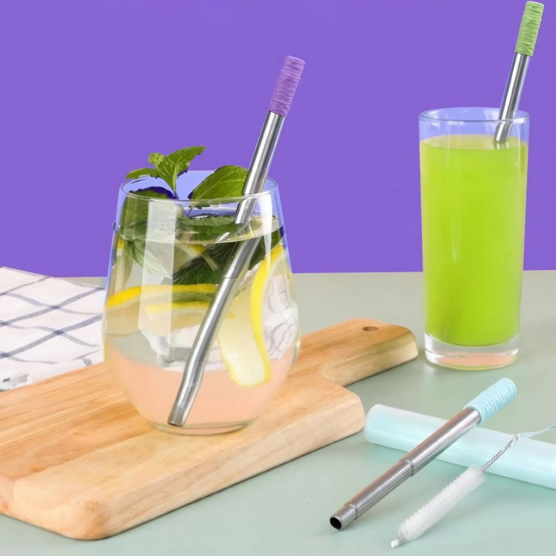 304 Stainless Steel Telescopic Straw Silicone Tip 3