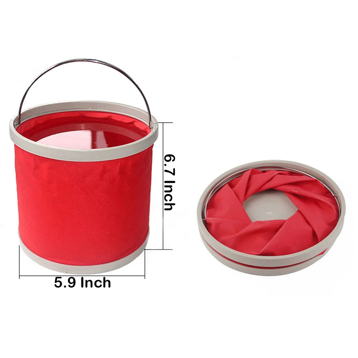 11L Oxford Portable Cloth Folding Bucket Outdoor Car Wash 4