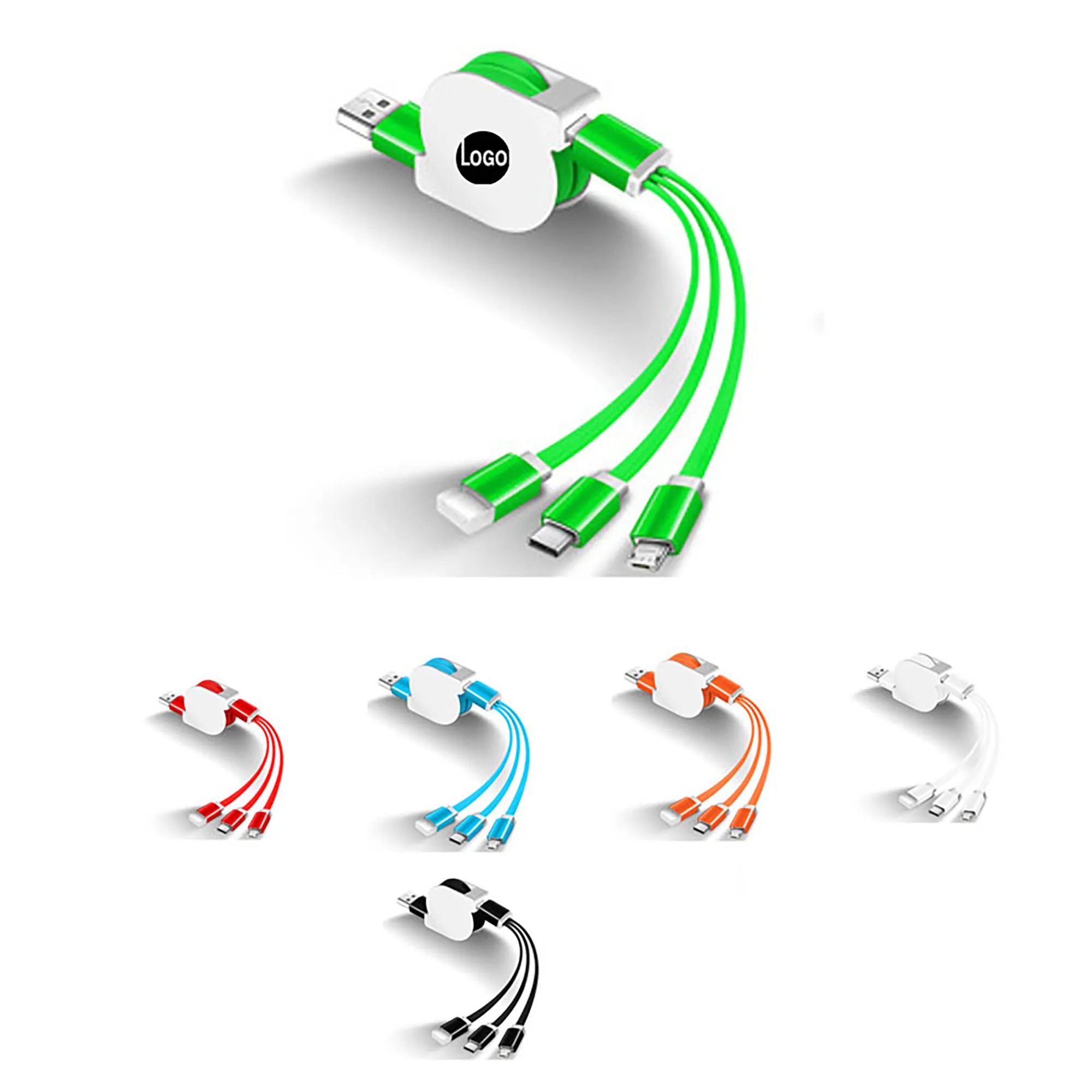Moq 50 Pcs 39" Three-in-one Mobile Phone Charging Cable 4