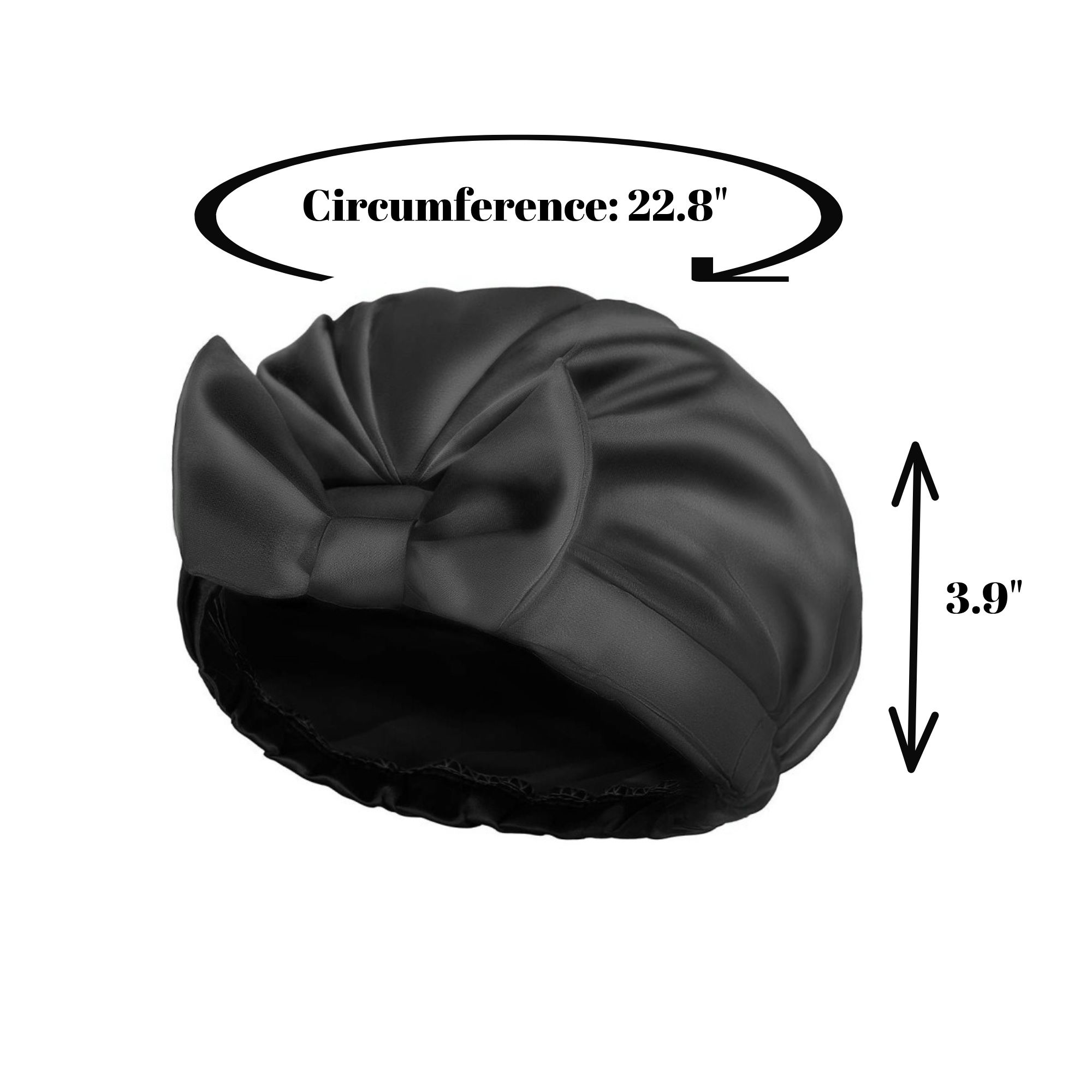 Solid Color Bow Shower Cap 2