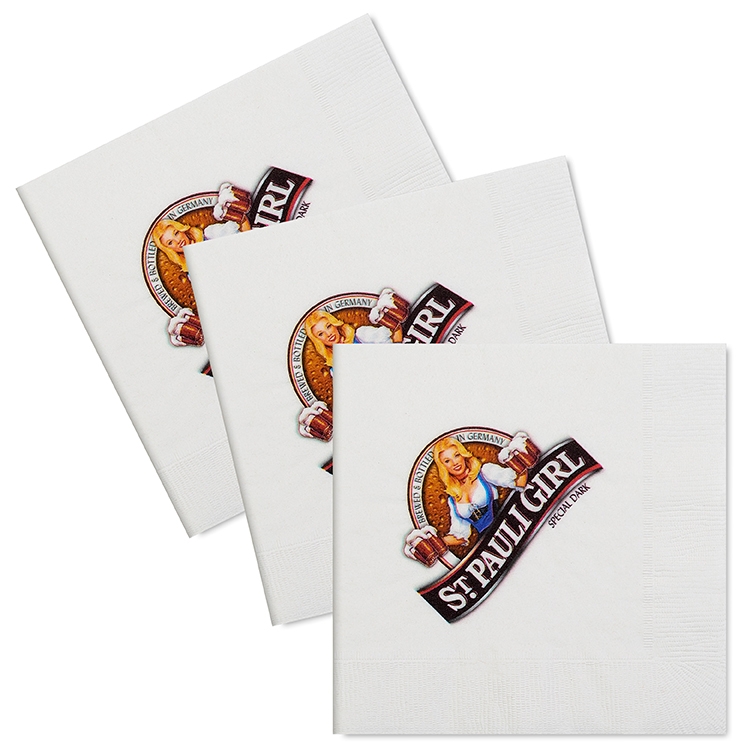 2-Ply, White, Digital Full Color Facial-grade Beverage Napkin 4