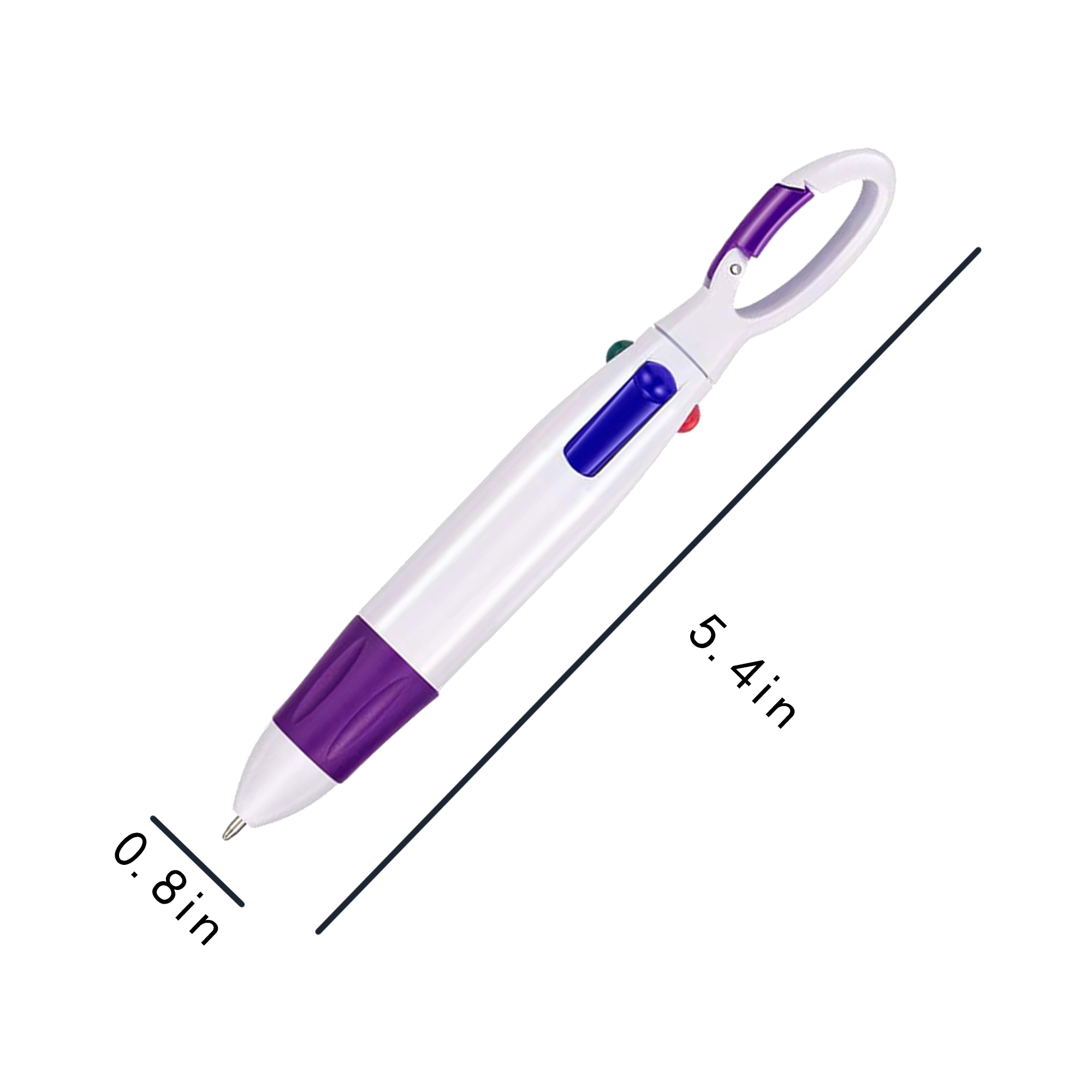 Plastic Hiking Button Ballpoint Pen 6