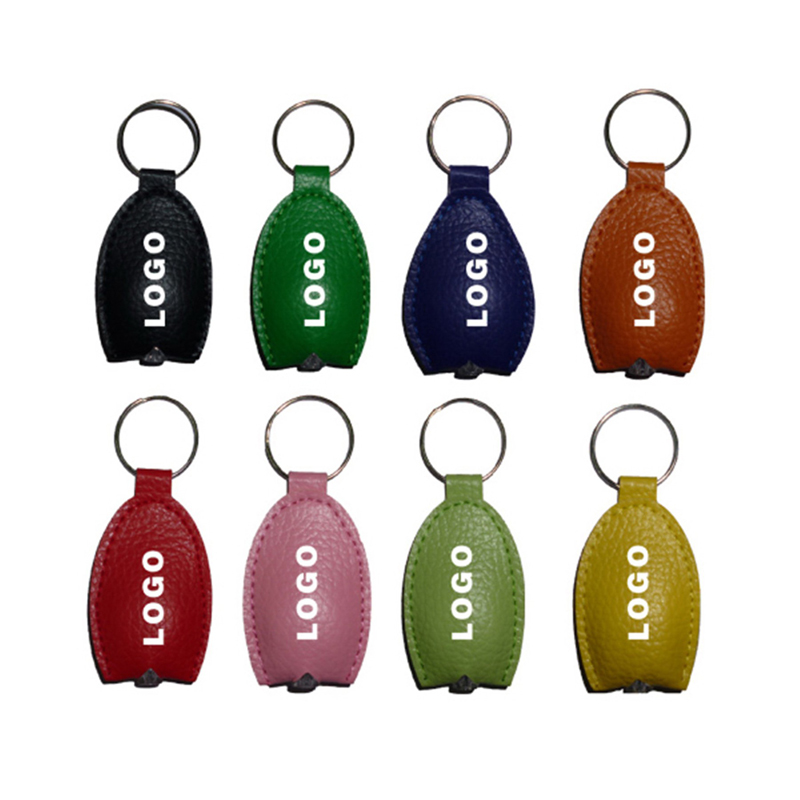 PU Leather LED Flashlight Keychain 2