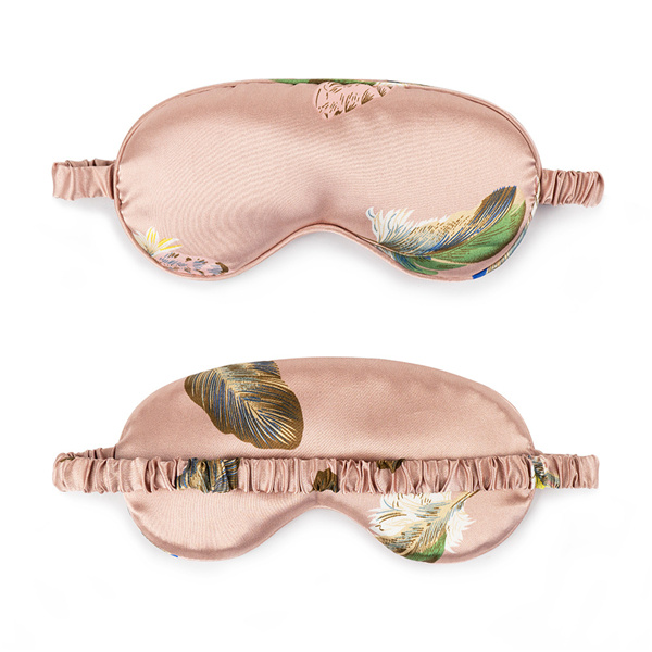 Patterned Imitation Silk Travel Sleep Eye Mask 2