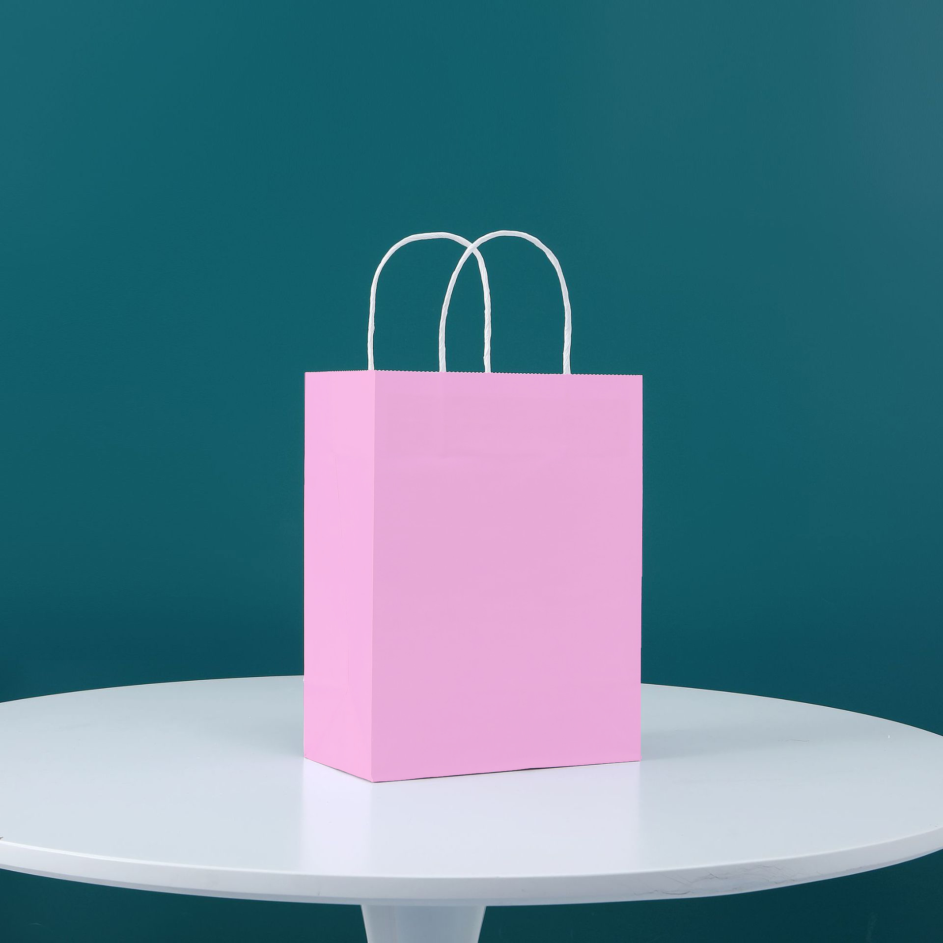Small Size Kraft Paper Shopper Tote bags(5 7/8" * 3 1/8" * 8 1/4") 15